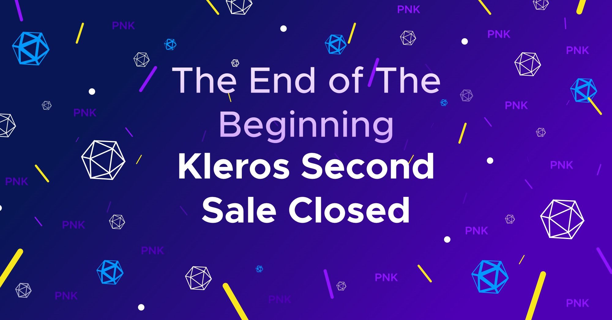 The End of The Beginning - Kleros Second Sale Closed