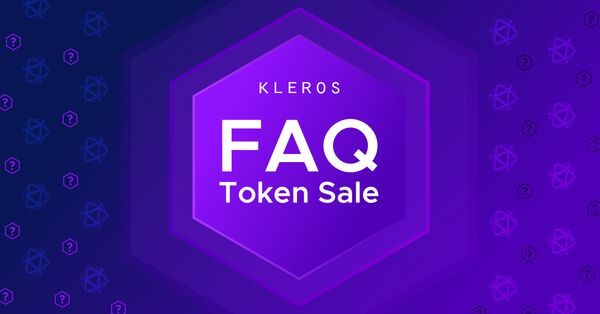 Kleros Token Sale: Frequently Asked Questions