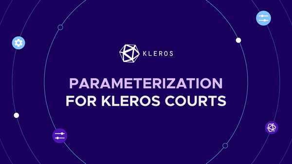 Parameterization for Kleros courts