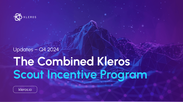 Q4 2024 update to the Combined Kleros Scout Incentive Program